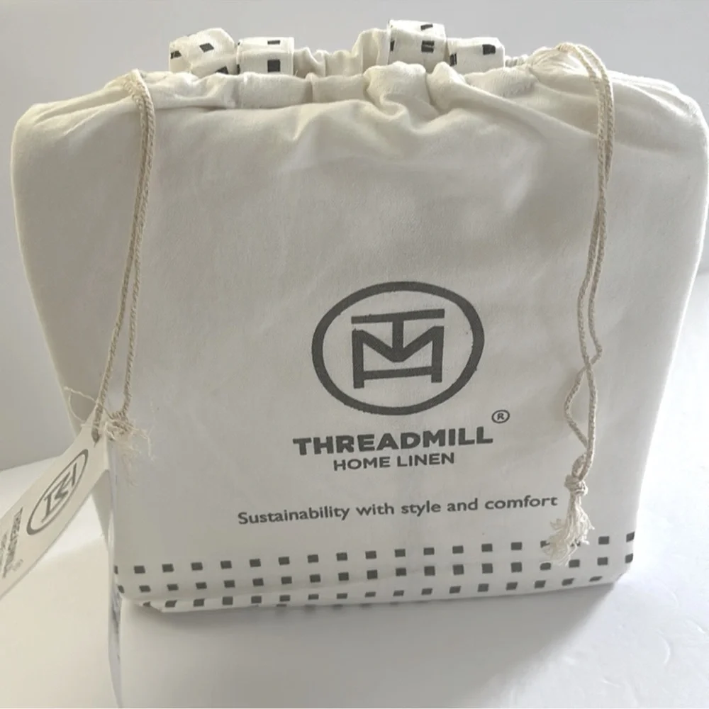 Threadmill White Cotton Duvet Cover King size